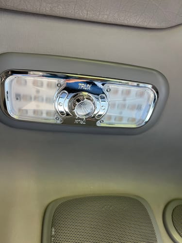 Customer photo review of Peterbilt Multicolor LED Interior Dome & Map Light With Chrome Bezel