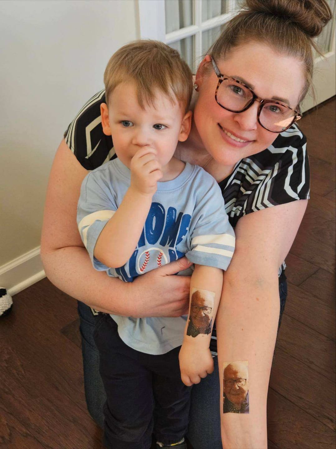 Customer photo review of Custom Photo Face Stickers