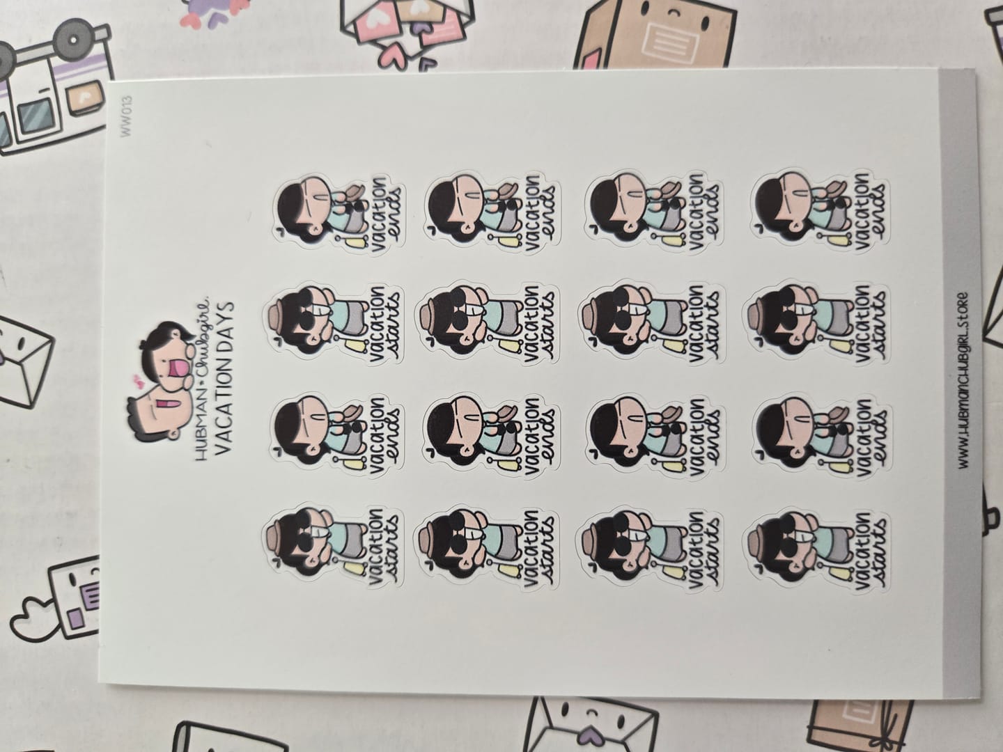 Customer photo review of Vacation Days Planner Stickers