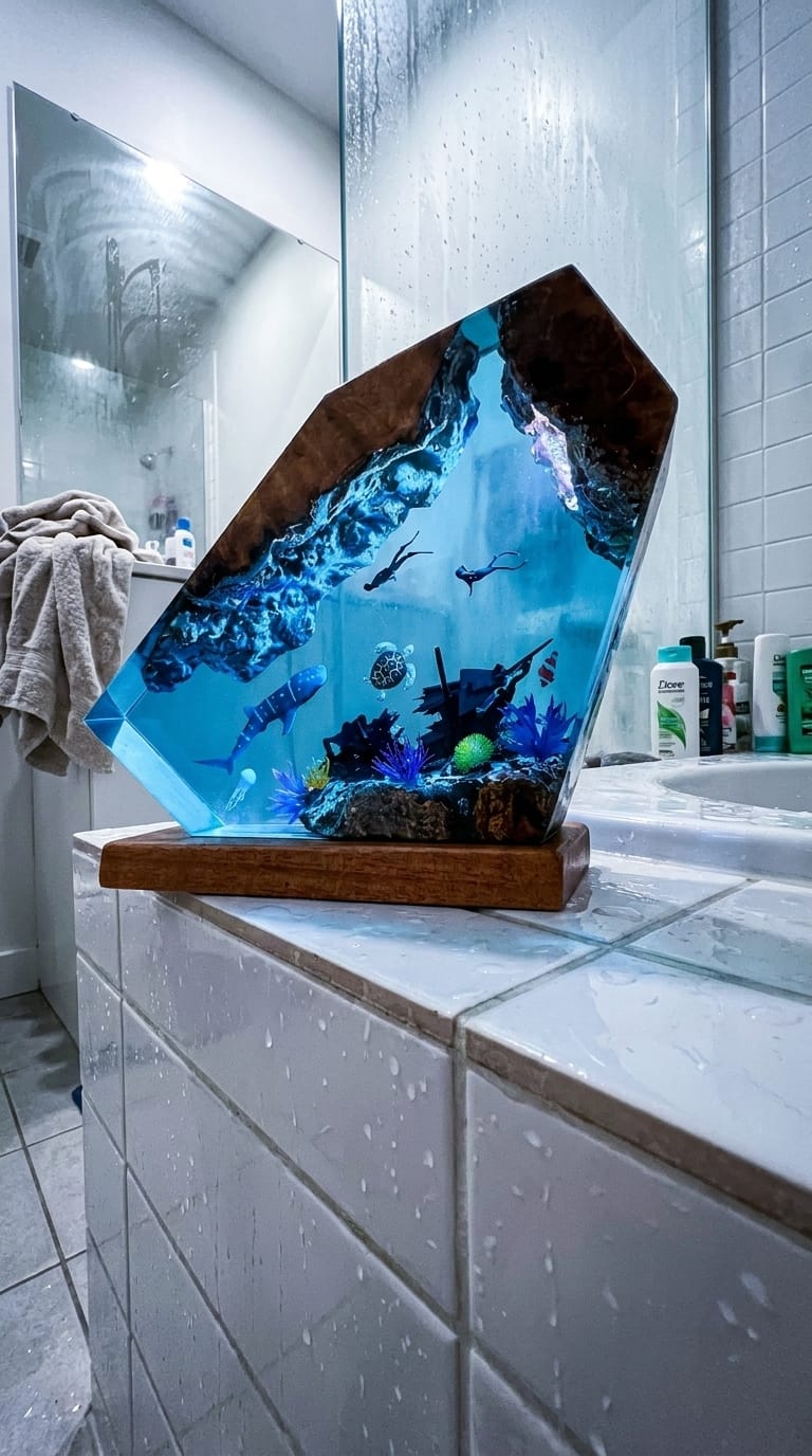 Customer photo review of Lampara de Resina del Oceano