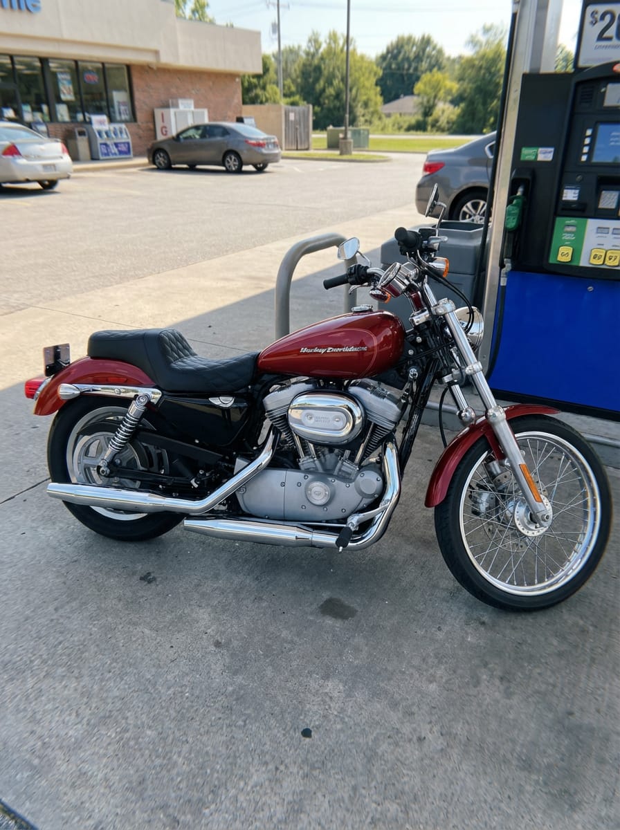 Customer photo review of Iron Born Diamond Stitch 2-Up Seat For Harley Sportster 883 Custom XL883C Black