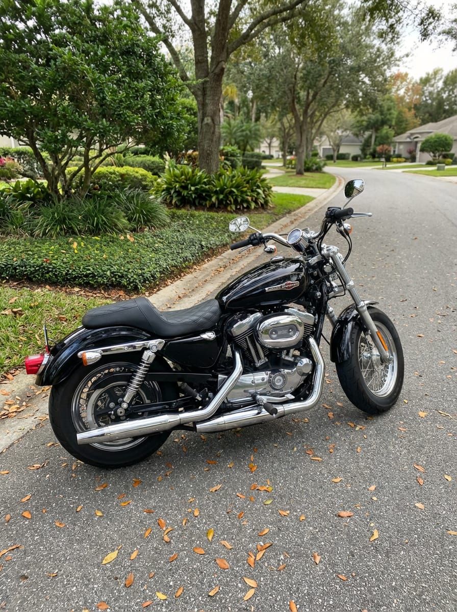 Customer photo review of Iron Born Diamond Stitch 2-Up Seat For Harley Sportster 1200 Custom XL1200C Black