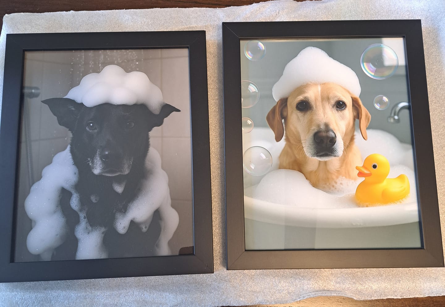 Customer photo review of Bath Time - Personalized Poster