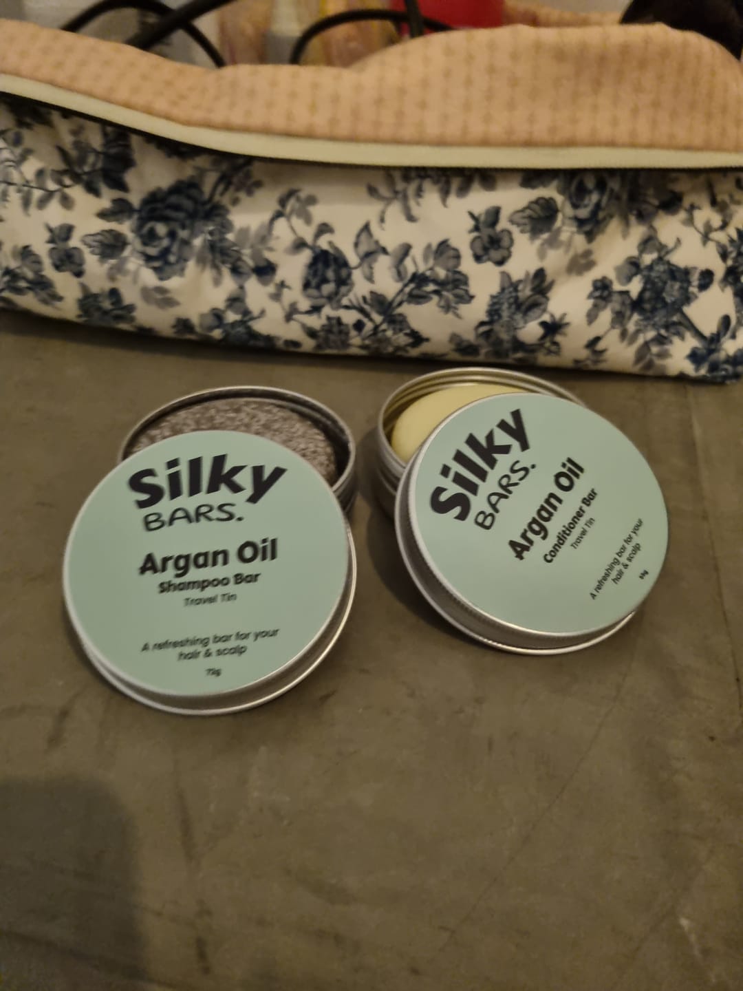 Customer photo review of Argan Oil Anti Frizz Conditioner Bar
