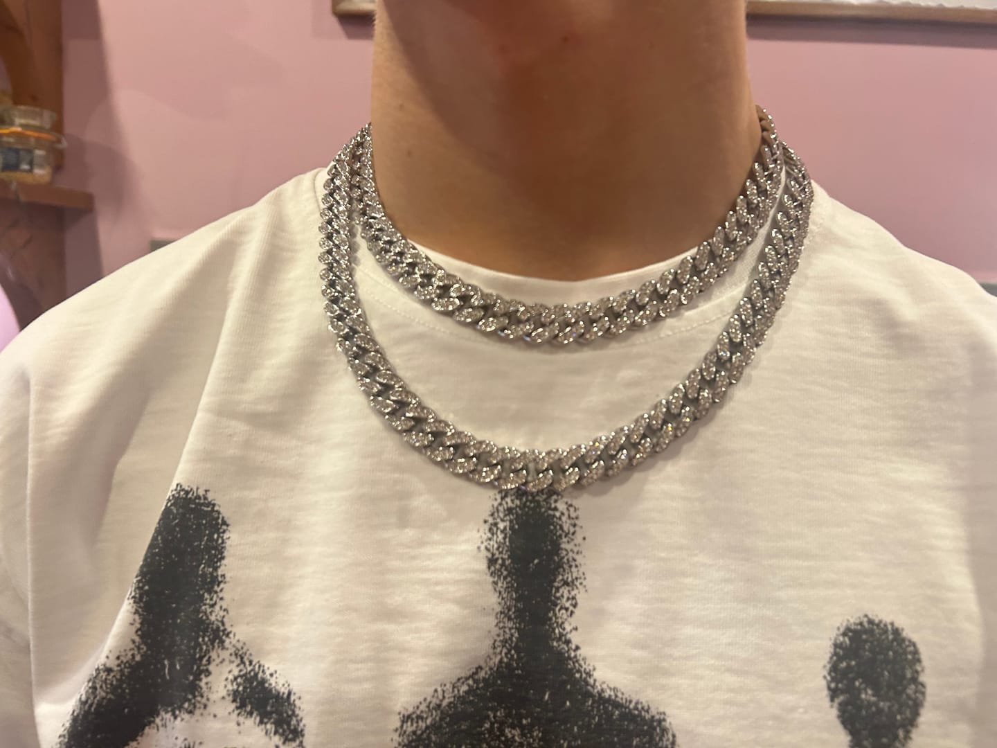 Customer photo review of 13mm Cuban Chain - White Gold