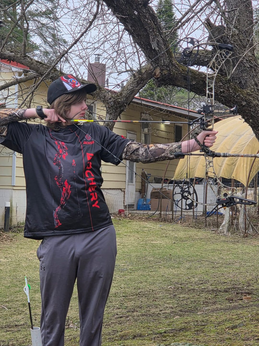 Customer photo review of Unisex Shirt, Custom Name Archer Shirt, Archery Polo Long Sleeve, Archer Gift