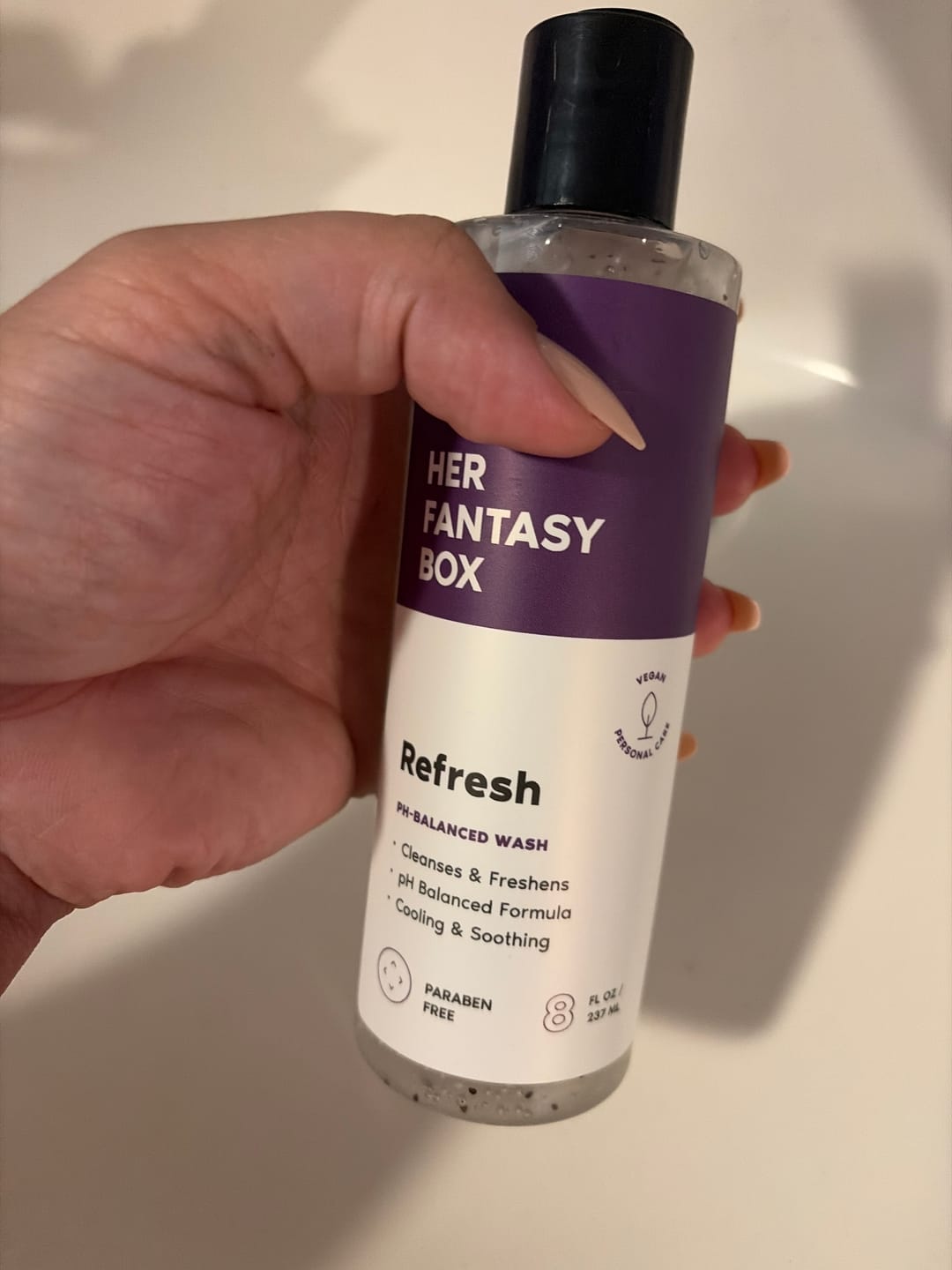 Customer photo review of Refresh Plant Based Intimate Body Wash for Women - pH Balancing
