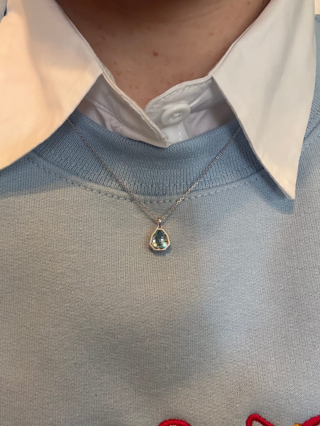 Customer photo review of Pixel Necklace PREORDER