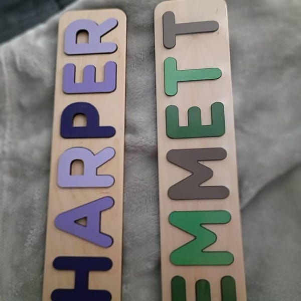 Customer photo review of Personalized Wooden Name Puzzle
