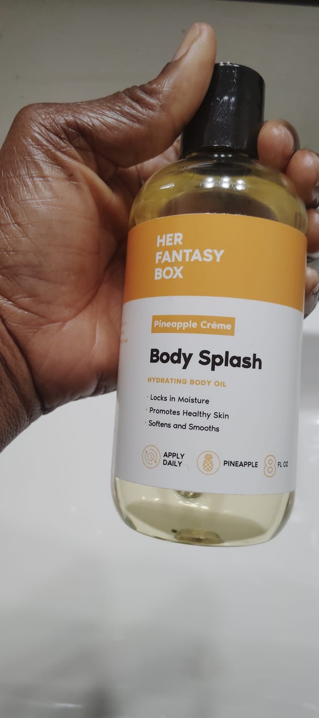 Customer photo review of Body Splash - Skin Smoothing Body Oil  (Pineapple Creme)