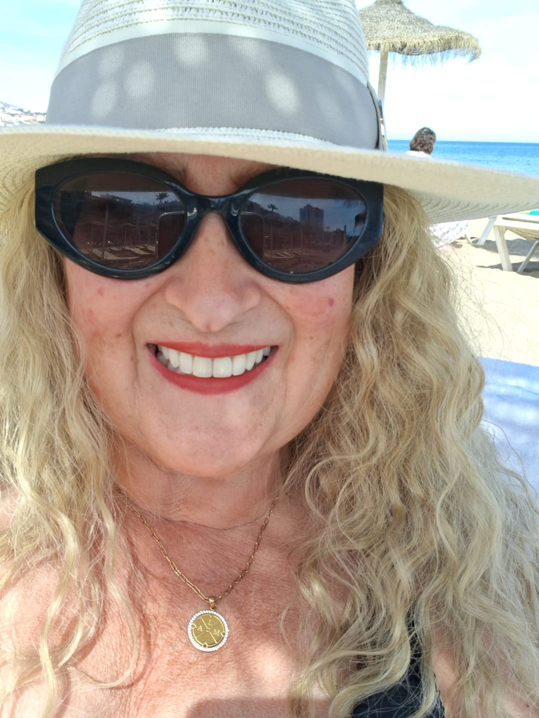 Customer photo review of Engravable Compass Necklace
