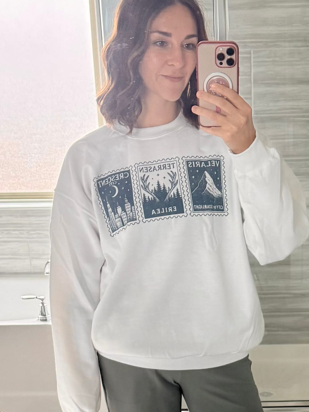 Customer photo review of Sarah J Maas Stamps Sweatshirt | ACOTAR Merch