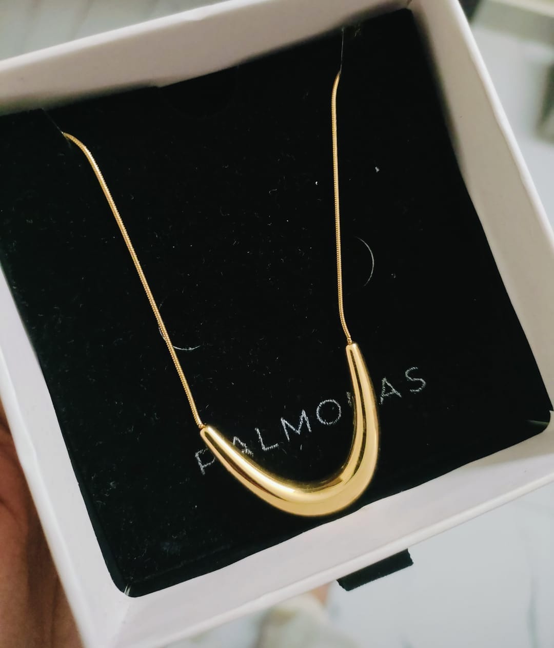 Customer photo review of Octagon Diamond Necklace