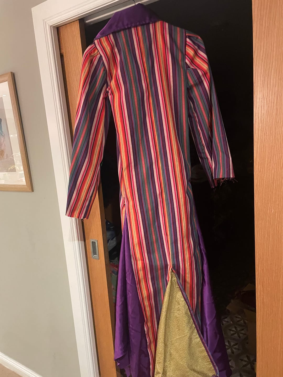 Customer photo review of Rainbow Stripes Tribal Print Recycled Jacquard Fabric