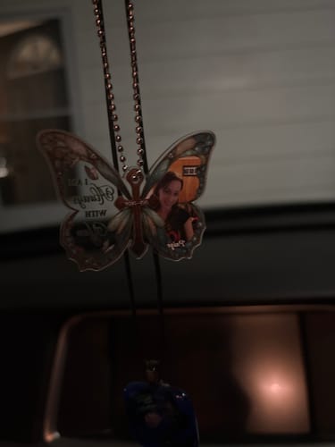 Customer photo review of I Am Always With You - Personalized Acrylic Car Hanger CO25