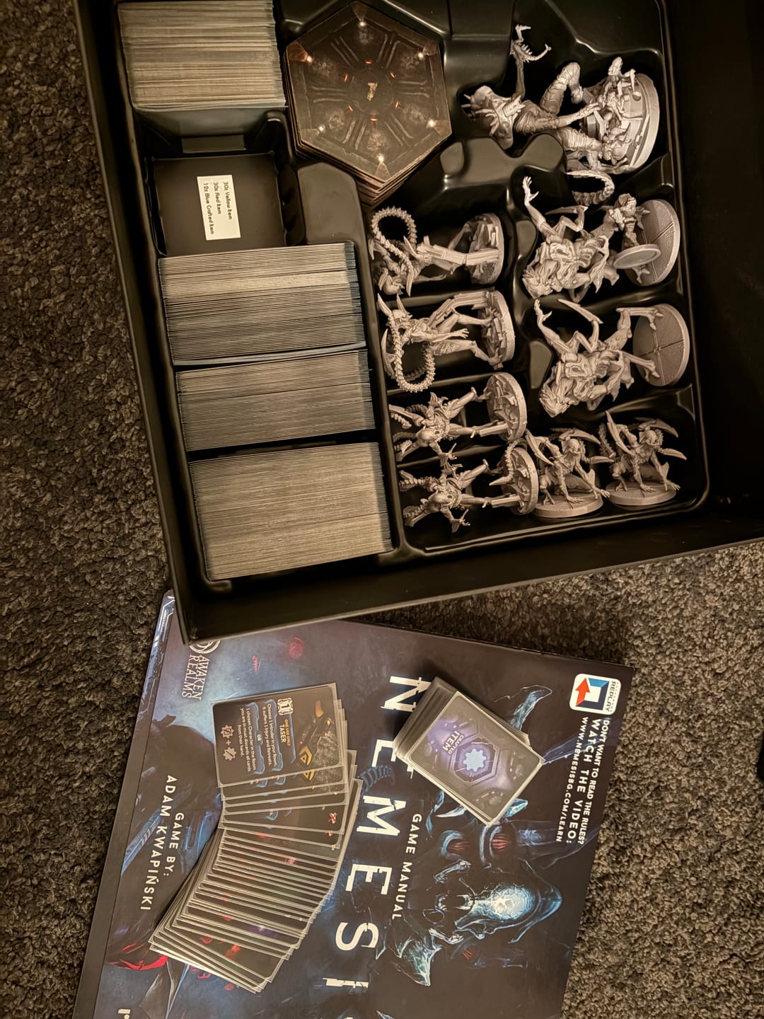 Customer photo review of Clear Matte Mini European Card Sleeves