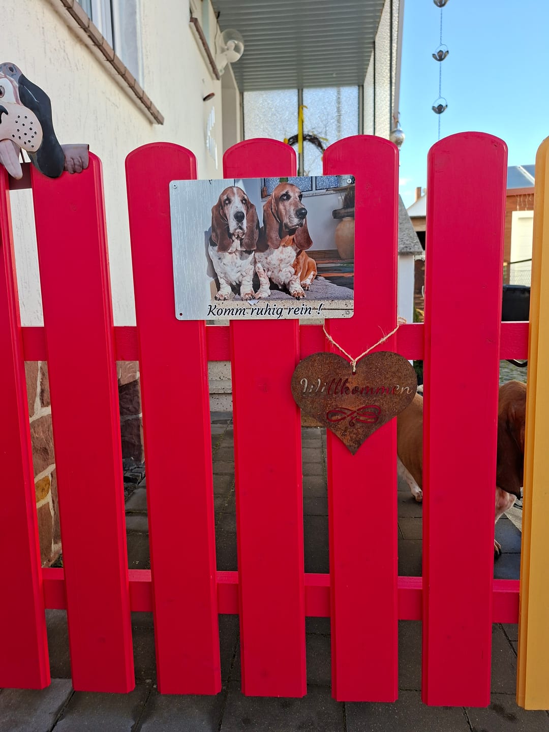 Customer photo review of Hunde-Türschild personalisiert mit Foto & Text (UV- und wetterfest)
