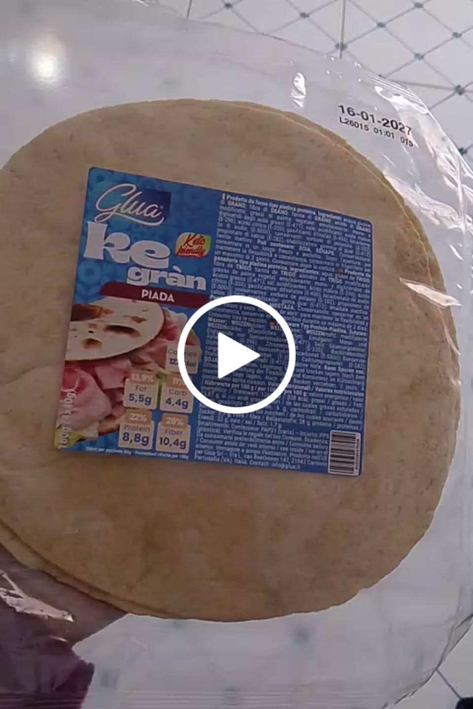 Customer video review of Piada Proteica Kegràn
