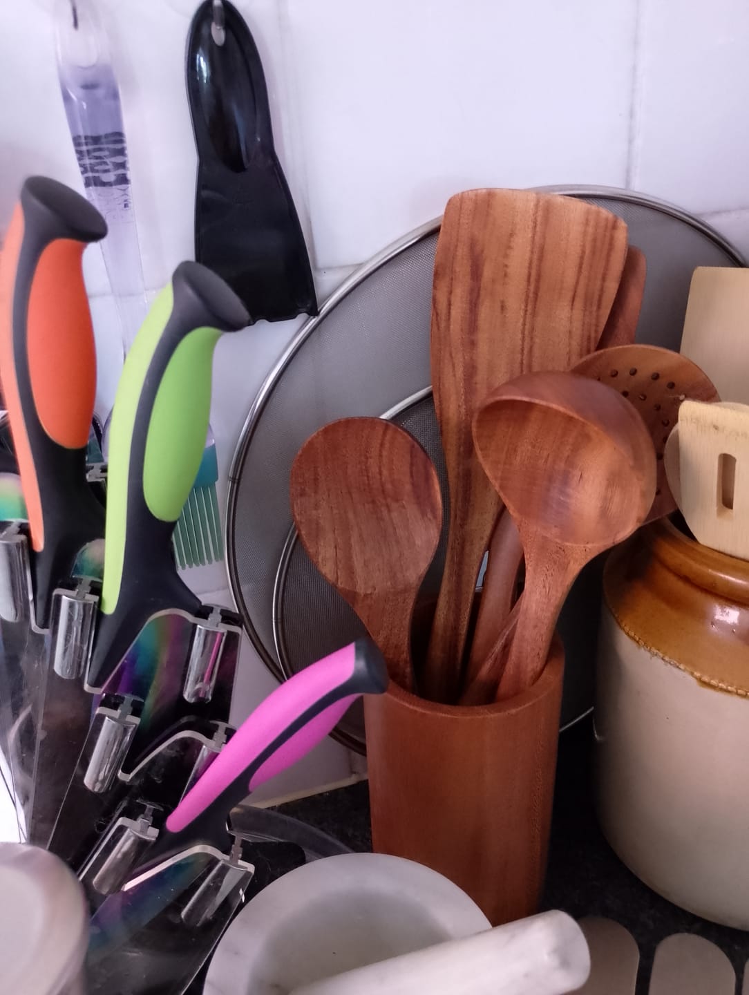 Customer photo review of Hälsa Trä Natural Wood Utensil Set