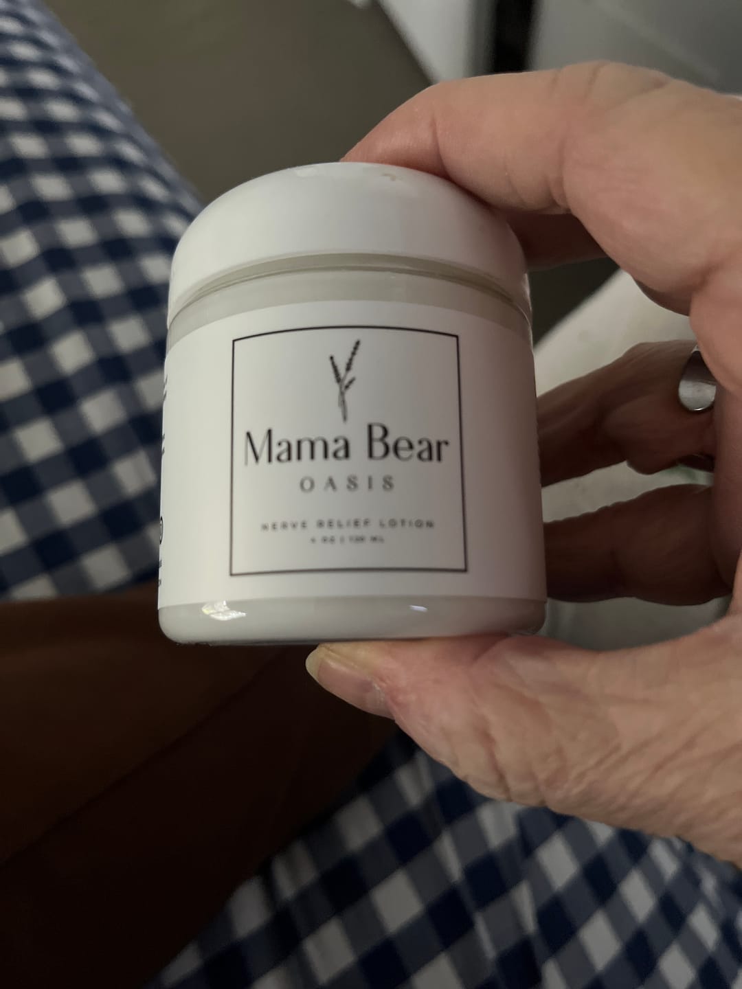 Customer photo review of Mama Bear Nerve Relief Lotion