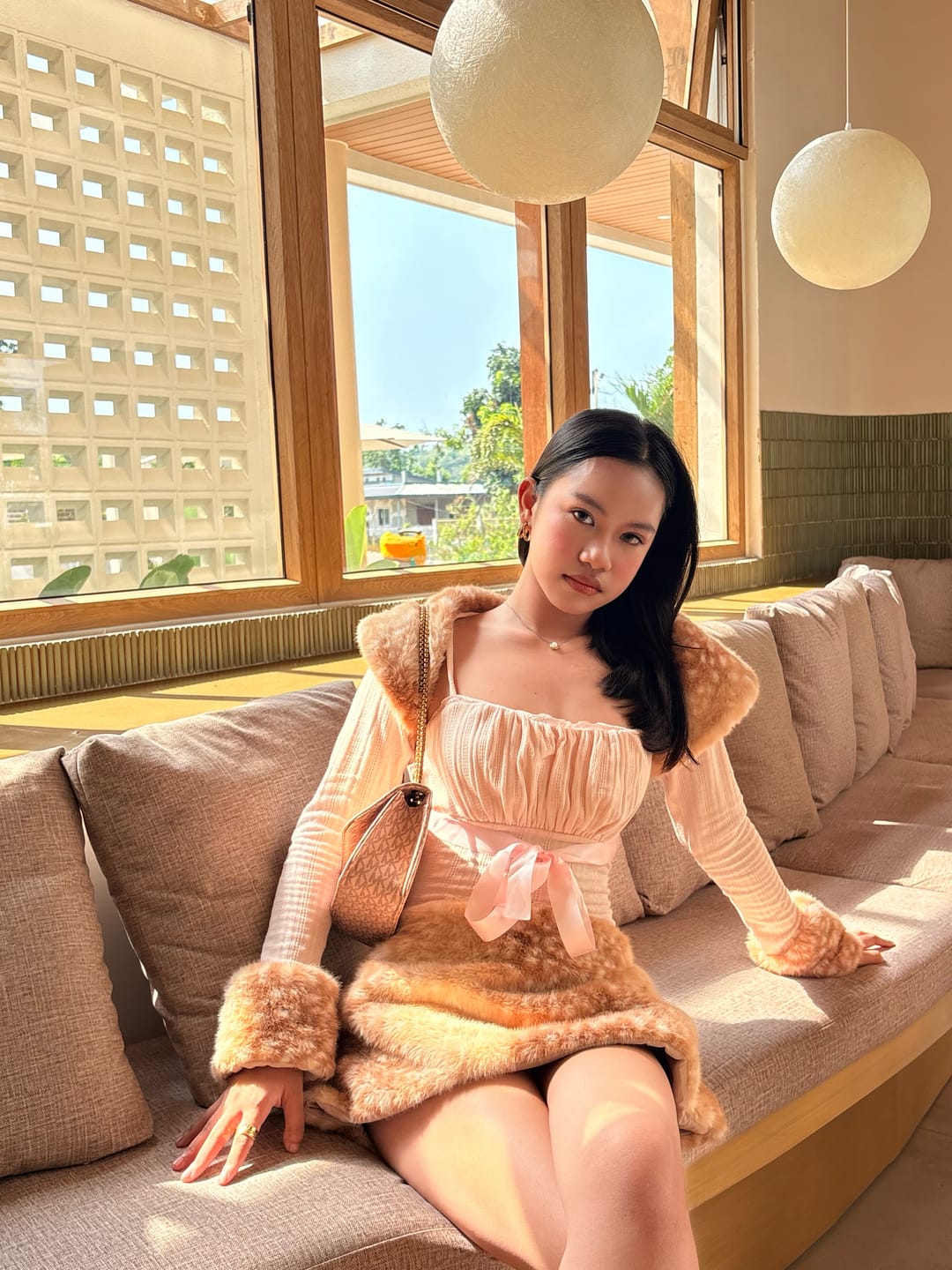 Customer photo review of My True Form Fawn Set (Fur Bolero + Skirt Set)