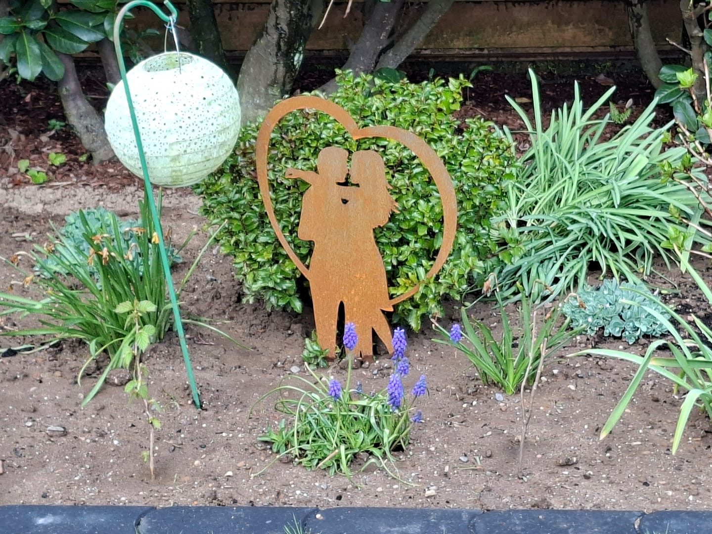 Customer photo review of Gartenstecker Liebespaar Herz