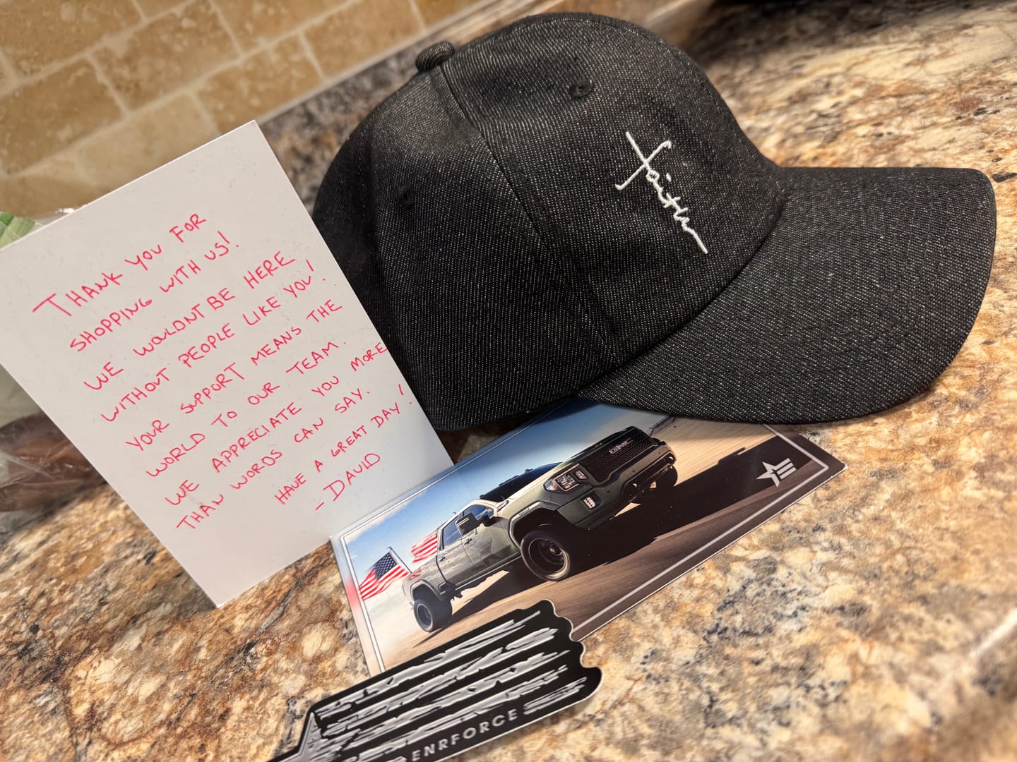 Customer photo review of Ladies Ponytail Faith Hat