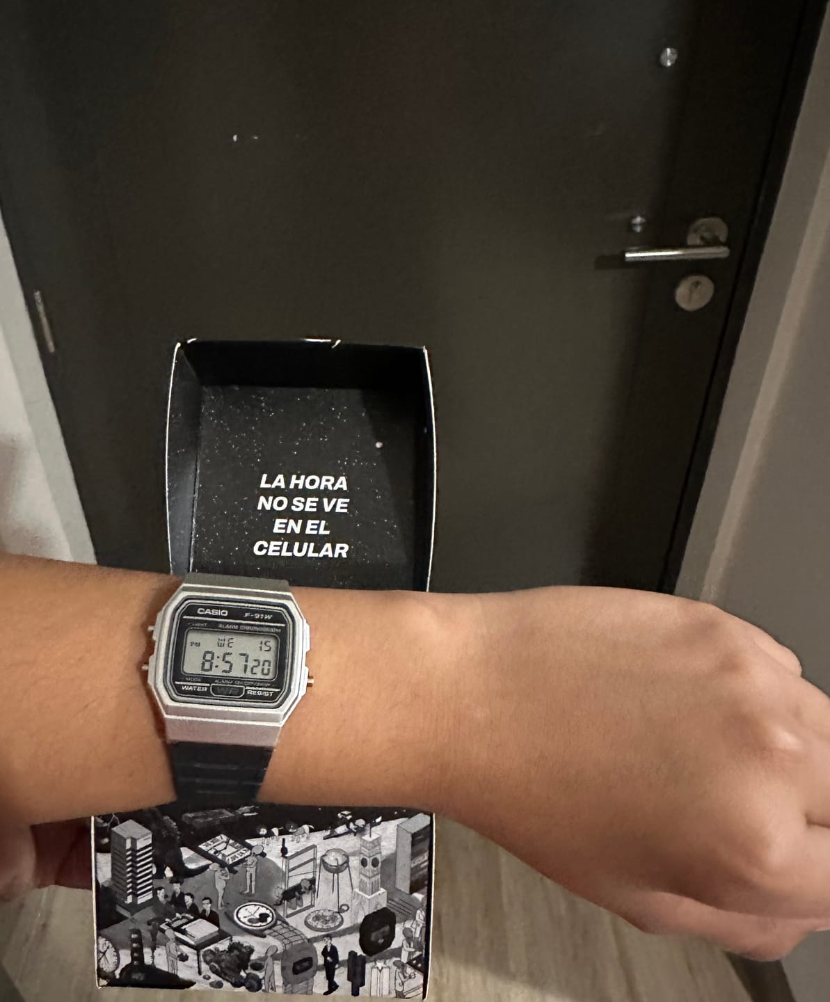 Customer photo review of Reloj Casio Vintage F-91WM-7ADF Plateado/Negro