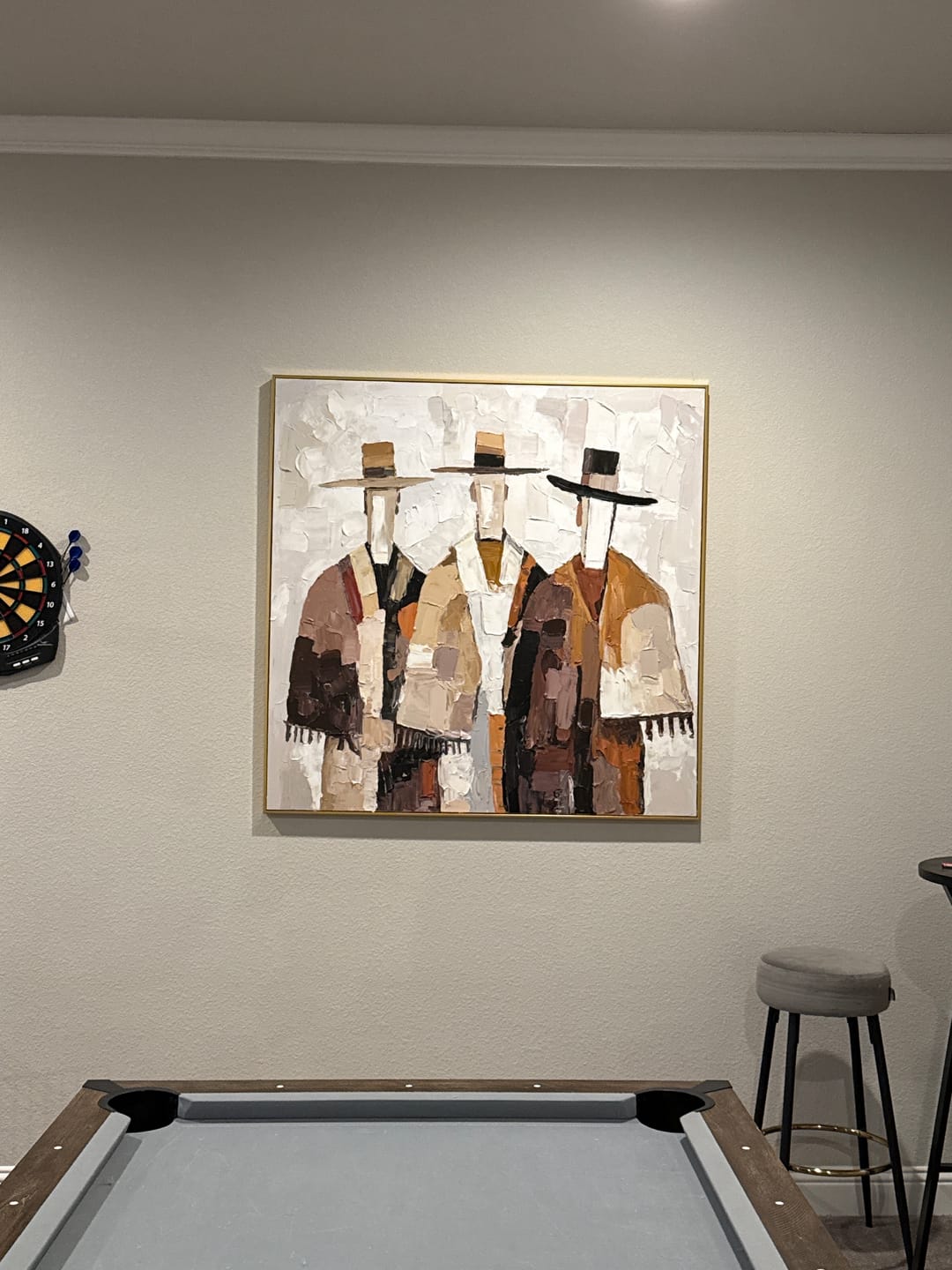Customer photo review of Textured Abstract Figure Art | Subtle Tones Flow