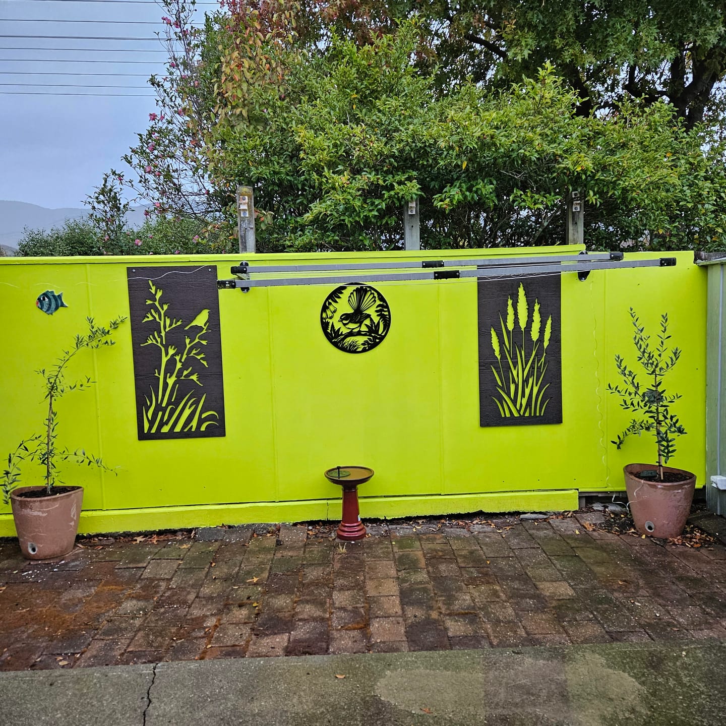 Customer photo review of Garden Pīwakawaka Wall Art