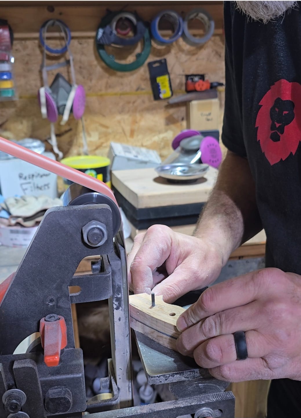 Customer photo review of 2 X 72 Inch EdgeCore Ceramic Grinding Belts