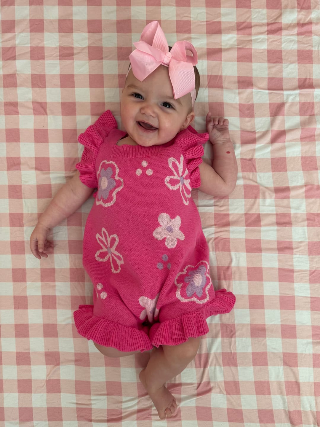 Customer photo review of Wildflower Dreams Romper - Peony Pink