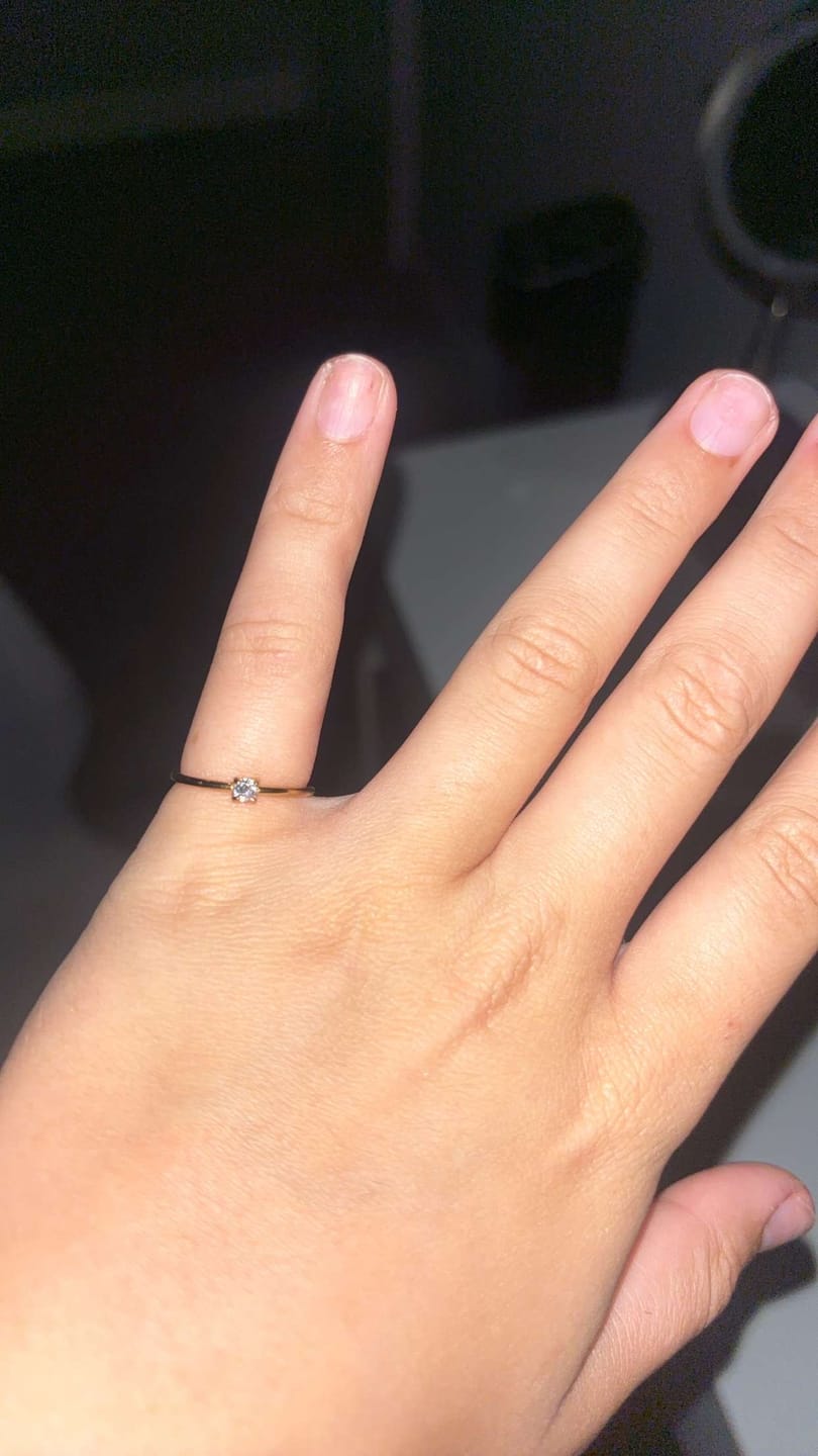 Customer photo review of Birthstone 18K Gold Rings