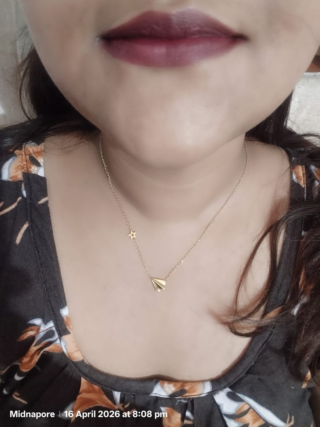 Customer photo review of Simple Chain Necklace with Star Charm