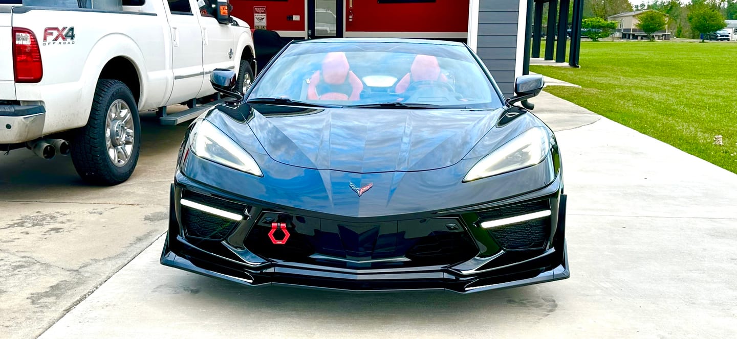 Customer photo review of 2020-Up Corvette C8 DRY CARBON FIBER Sequential LED DRL Light Bar Bezel Insert