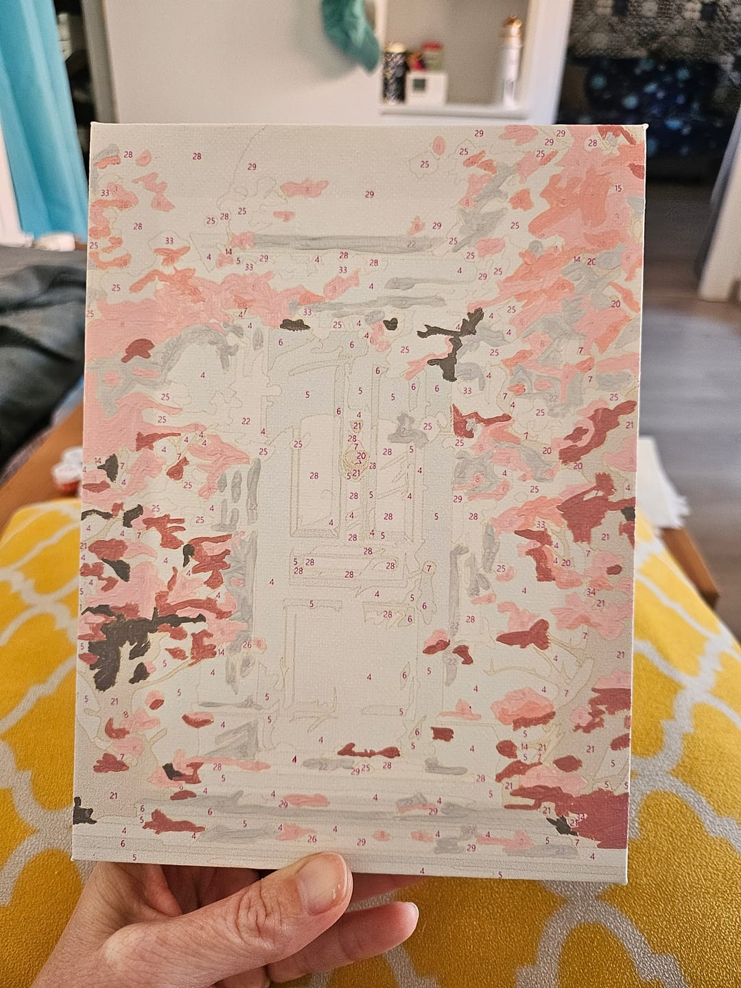 Customer photo review of 6 Mini Paintings - Colorful Doors Set