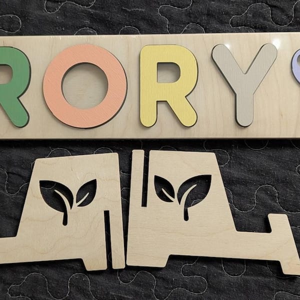 Customer photo review of Personalized Wooden Name Puzzle