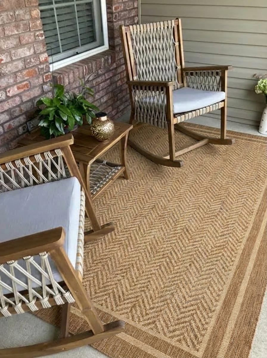 Customer photo review of Loom Indoor/Outdoor Rug - Brown