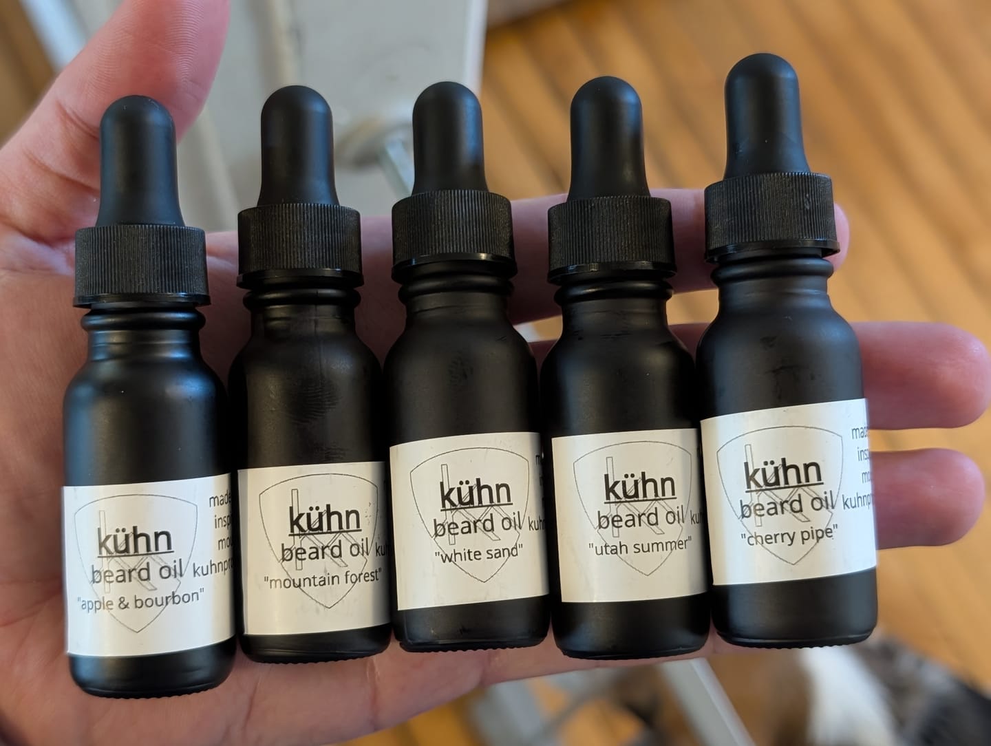 Customer photo review of 5 Piece Beard Oil Sample Pack