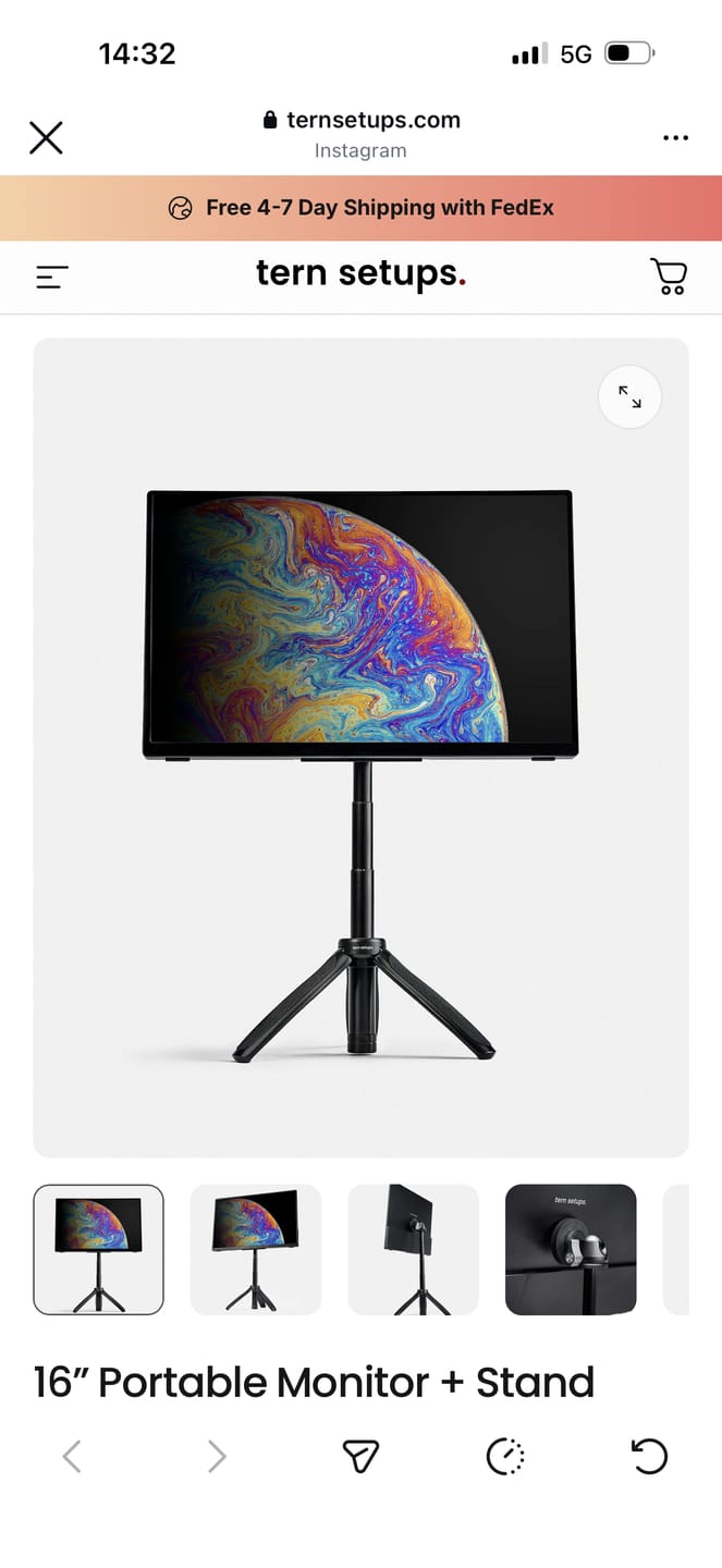 Customer photo review of 16” Portable Monitor + Stand