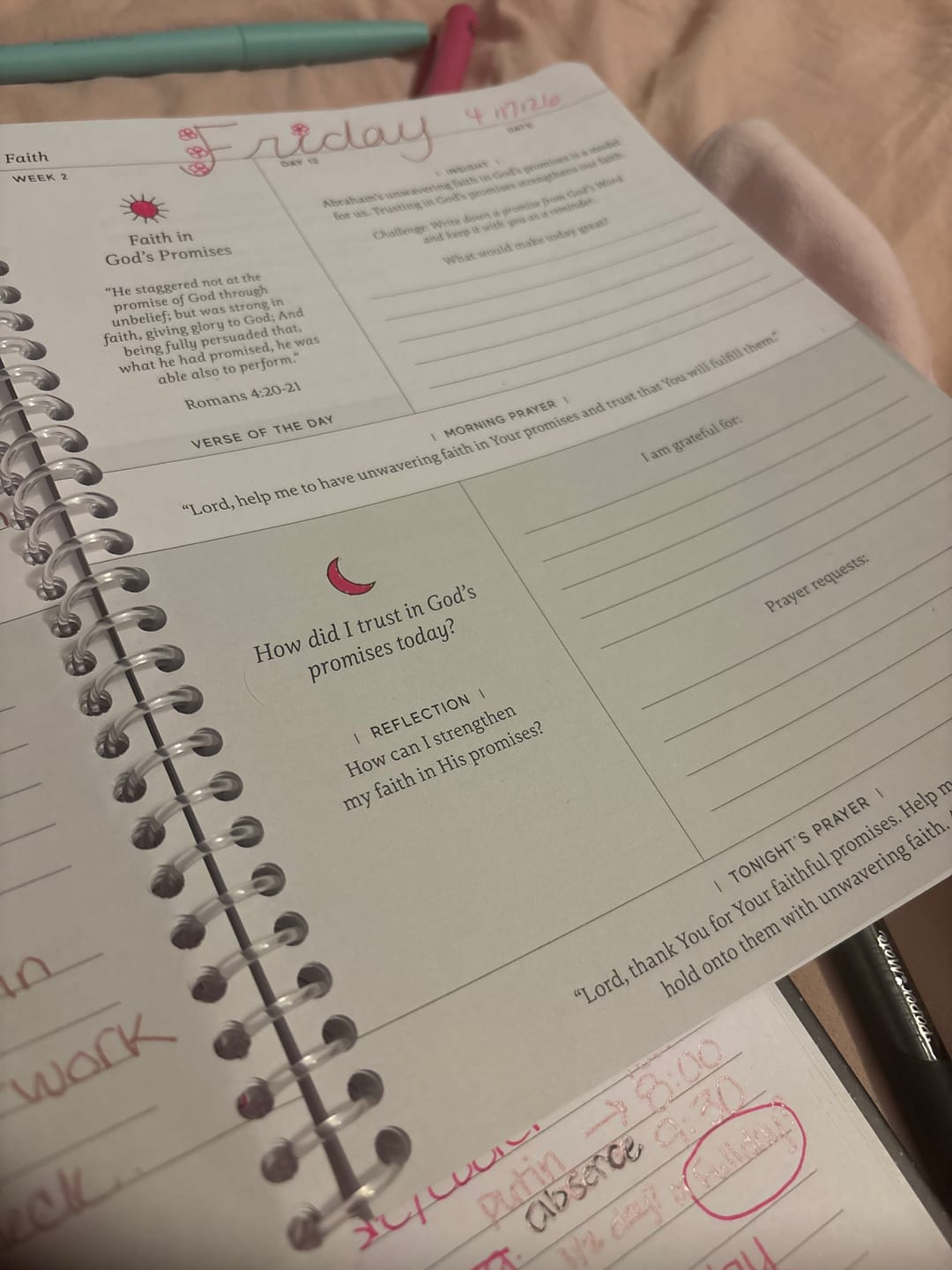 Customer photo review of Anchored In His Word: A 90 Day Devotional