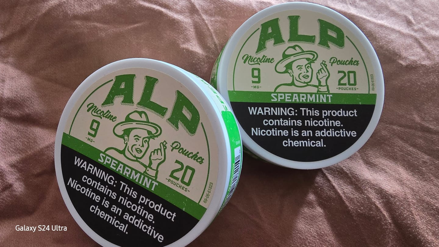 Customer photo review of Spearmint Nicotine Pouches