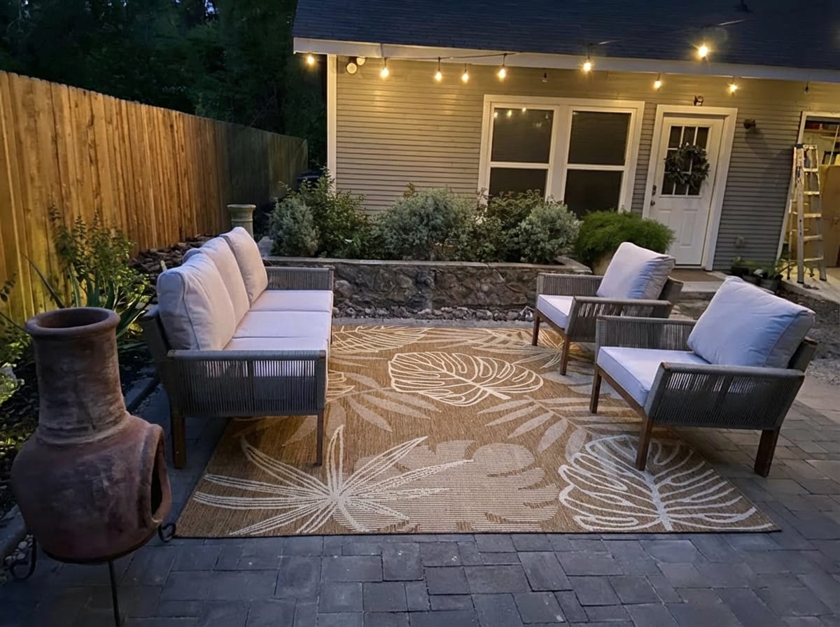 Customer photo review of Canopy Indoor/Outdoor Rug - Brown