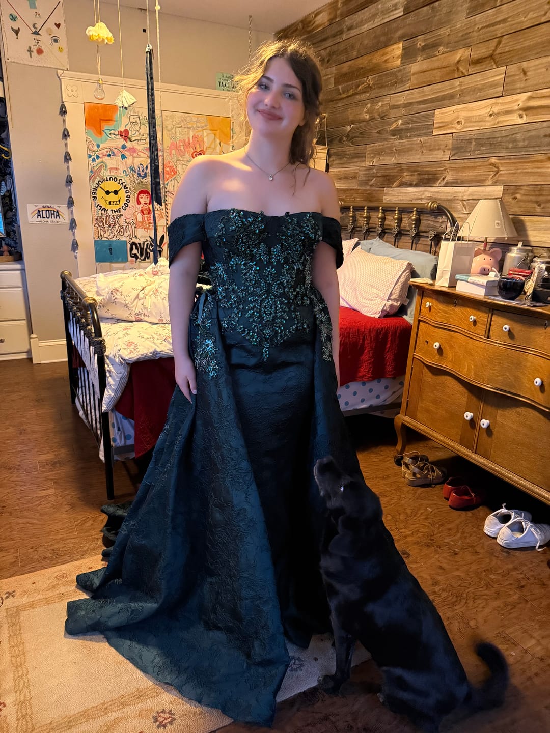 Customer photo review of Malachite Queen Gown