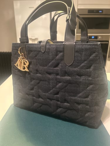 Customer photo review of MEDIUM 28 TOUJOURS BAG IN BLUE GRAPHIC CANNAGE DENIM