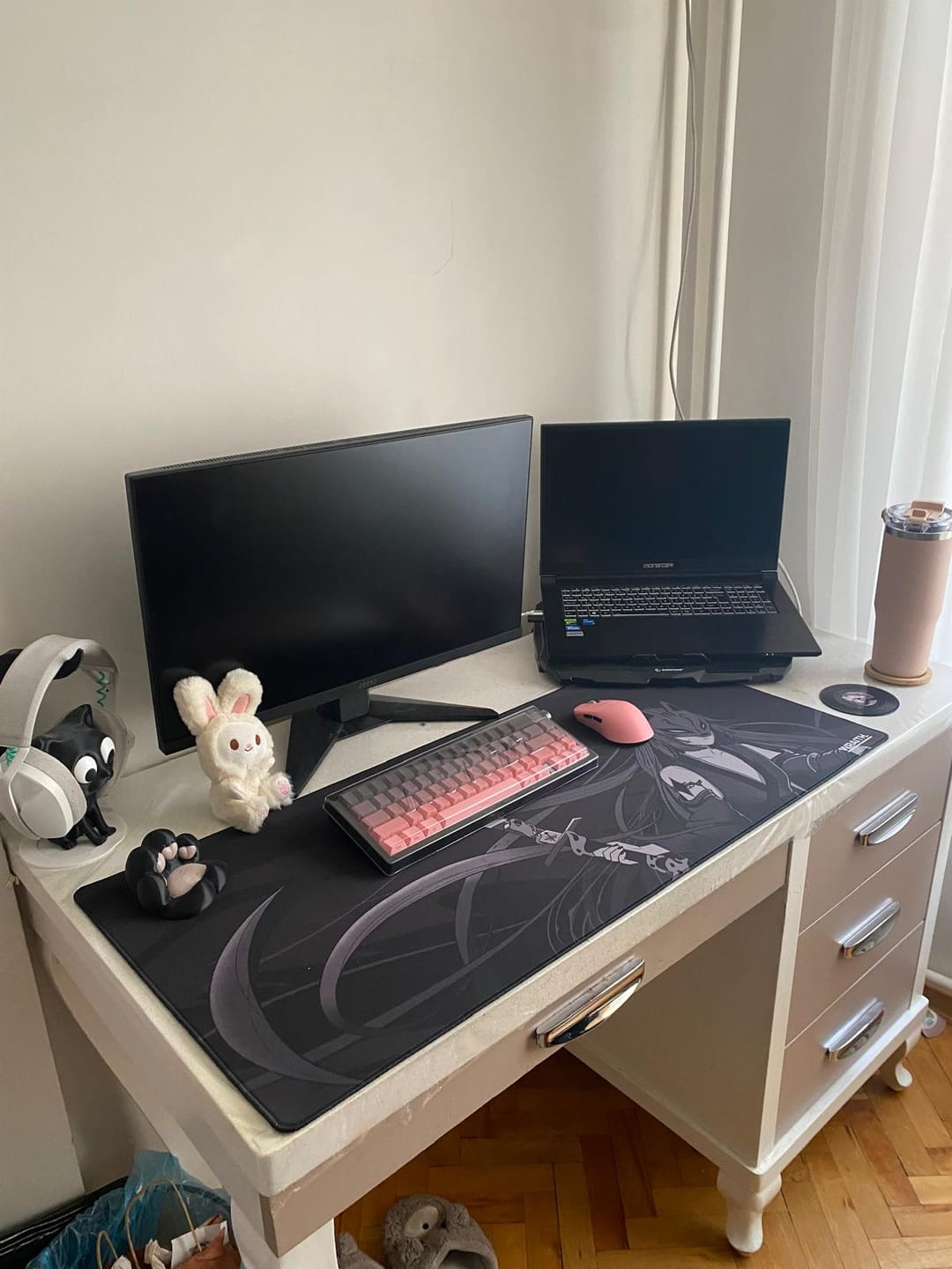 Customer photo review of Wraith Kitsune Edition Deskmat