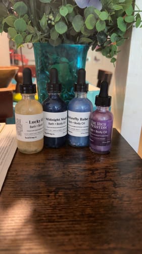 Customer photo review of Limited Edition Butterfly Babe Bath & Body Oil