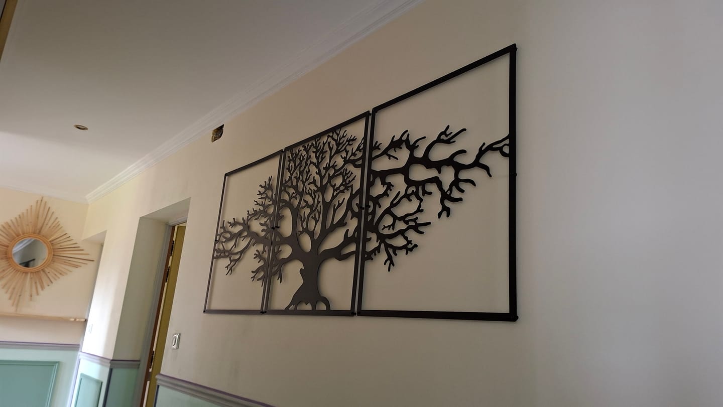 Customer photo review of Décoration murale en métal moderne - Triptyque Arbre De Vie (P01)