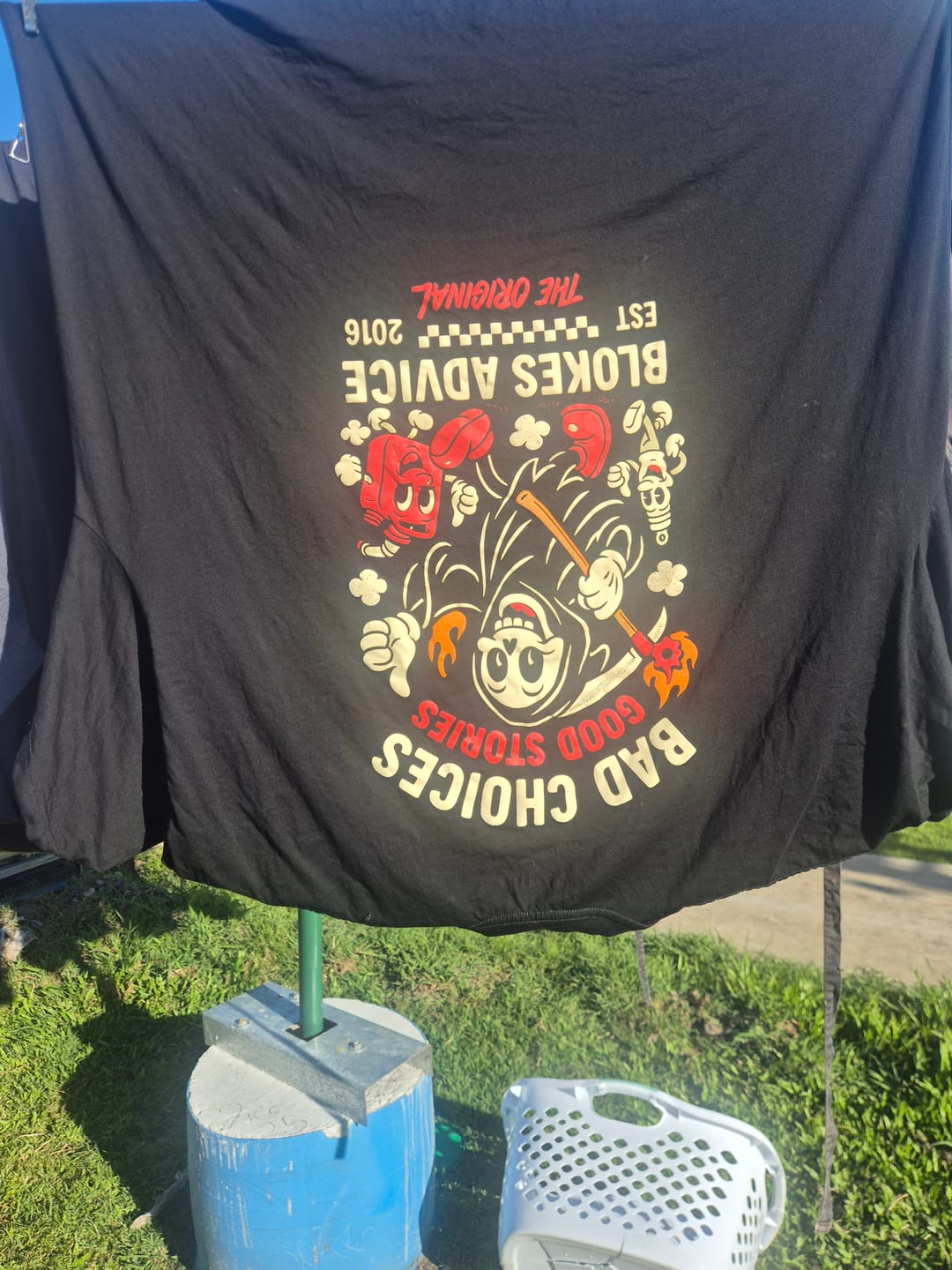 Customer photo review of Bad Choices Tee