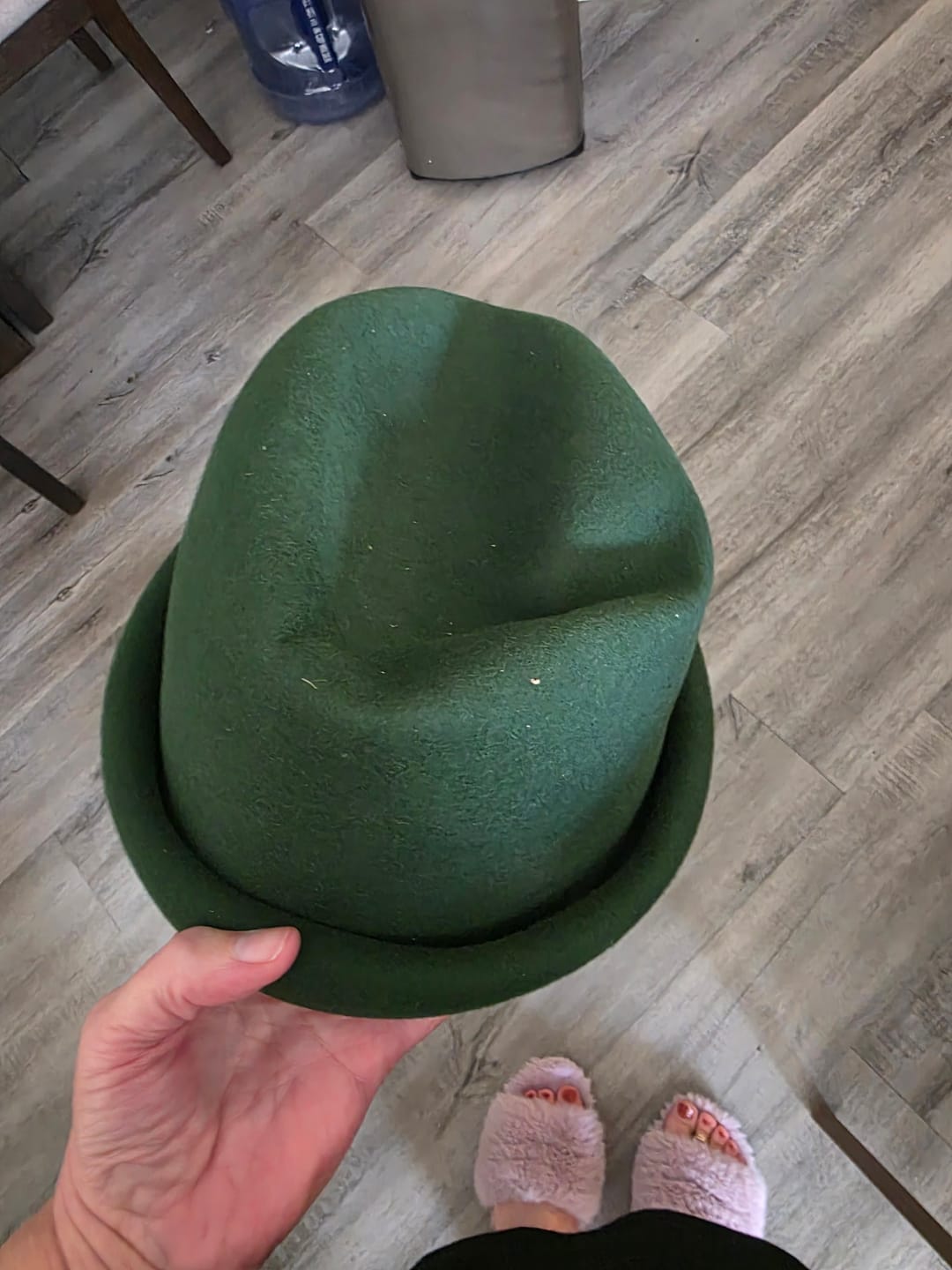 Customer photo review of Russian Pillbox Hat - Hunter Green